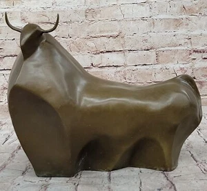 Fernando Botero Abstract Modern Art Bull Hand Made by Lost Wax Method Home Sale - Picture 1 of 10