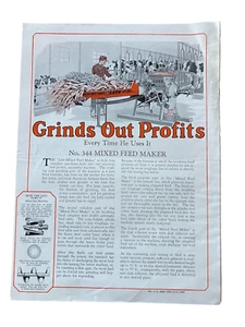 1929 Letz No 344 Mixed Feed Maker Grinds Out Profits Advertisement Knife Grinder - Picture 1 of 4