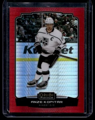 2023-24 O-Pee-Chee Platinum Red Prism Anze Kopitar 130/199 Los Angeles Kings - Image 1 of 2