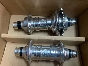 PROFILE RACING MINI HUBSET POLISHED SILVER 16 T 3/8 10MM BMX BIKES HUBS - Picture 1 of 5