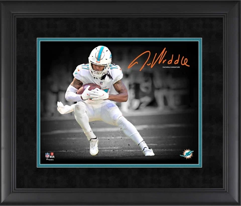 Jaylen Waddle Miami Dolphins Framed 11" x 14" Spotlight Photograph Cover