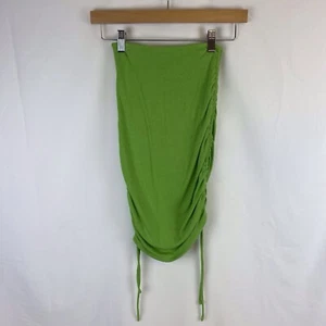 Princess Polly Auton Ruched Side Adjustable Mini Skirt Neon Green Size 0 NWOT - Picture 1 of 5