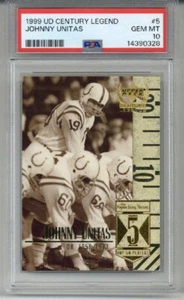 1999 UPPER DECK CENTURY LEGENDS #5 JOHNNY UNITAS CARD COLTS PSA 10 POP 2 RARE - Picture 1 of 2