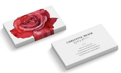INFOWERK Visitenkarten gestalten - 2-seitig - Wedding Planner - personalisieren - Rose