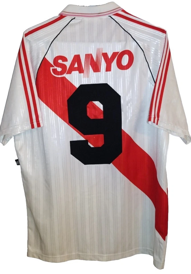 1996 ADIDAS ENZO FRANCESCOLI RIVER ПЛАСТИНА ДЖЕРСИ РУБАШКА БОЛЬШОЙ - Изображение 1 из 4