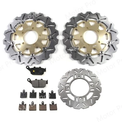 For Kawasaki Z1000 ABS 2007 2008 2009 Front Rear Brake Disc Rotors + Brake Pads - Image 1 of 4
