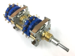 Interruptor giratorio concéntrico sin cortocircuitos doble de 3 polos y 6 poses NOS para Neve 1081 Etc SE - Imagen 1 de 1