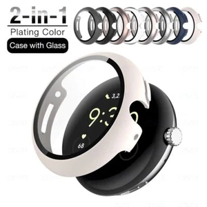 Für Google Pixel Watch Stoßfeste Hülle + Hartglas Displayschutz Cover - Bild 1 von 14
