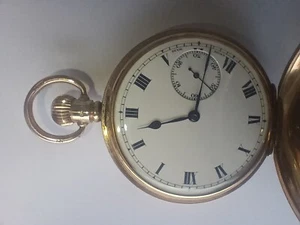 GOLDENE TASCHENUHR A.L.D. SCHWEIZER WERK 92,8 GRAMM SCHWER 9K.375 GOLD ca 1900 - Bild 1 von 24