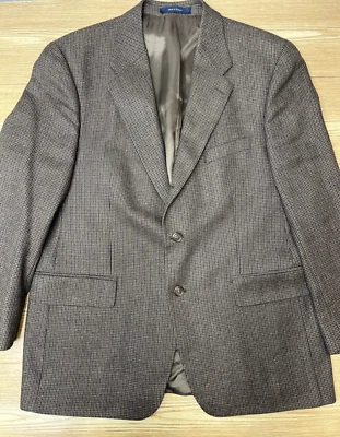 Blazer Chaps Ralph Lauren Tweed Para Hombres 44R 2 Botones Traje Chaqueta Marrón Abrigo Deportivo Foto 1 de 4