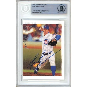 Mark Prior Signed 2003 Topps Gallery #104 Card AUTO Beckett Slabbed Chicago Cubs - Picture 1 of 5