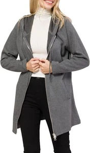 Design by Olivia Women's Casual Oversized Loose Fit Zip Up Pullover Hoodie Tunic - Picture 1 of 25