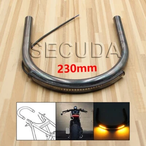 230mm Motorcycle Cafe Racer Rear Frame Hoop Brat Style Seat Loop LED Light - Picture 1 of 7