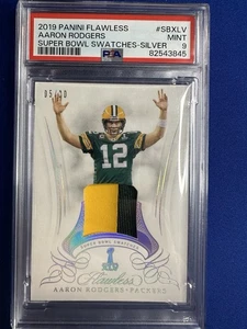 2019 Panini Flawless Aaron Rodgers SBXLV Patch /20 PSA 9 POP 2 Super Bowl MVP - Bild 1 von 4