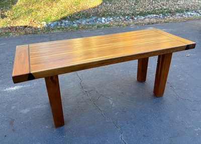 Solid Walnut Handmade Parsons Table - Image 1 of 4