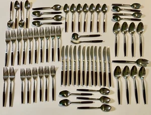 Cubiertos de acero inoxidable de 65 piezas rollo de madera sintética - Japón - Imagen 1 de 6
