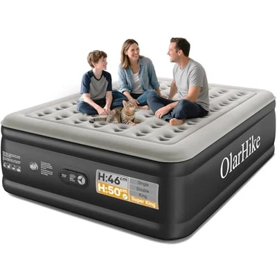 Super King Size Airbed, Inflatable Mattress, Air Bed with Built in Pump, Blow Up - Image 1 of 4