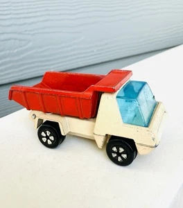 Vintage 1970's Playart Dump Truck Salmon / Red Hong Kong 2.5” Construction Toy - Picture 1 of 7