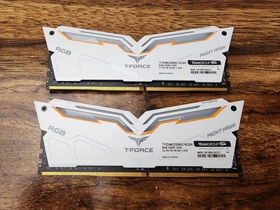 Team Group T-Force Night Hawk RGB 8GB DDR4-3200 TF2D48G3200HC16CBK - Image 1 of 2