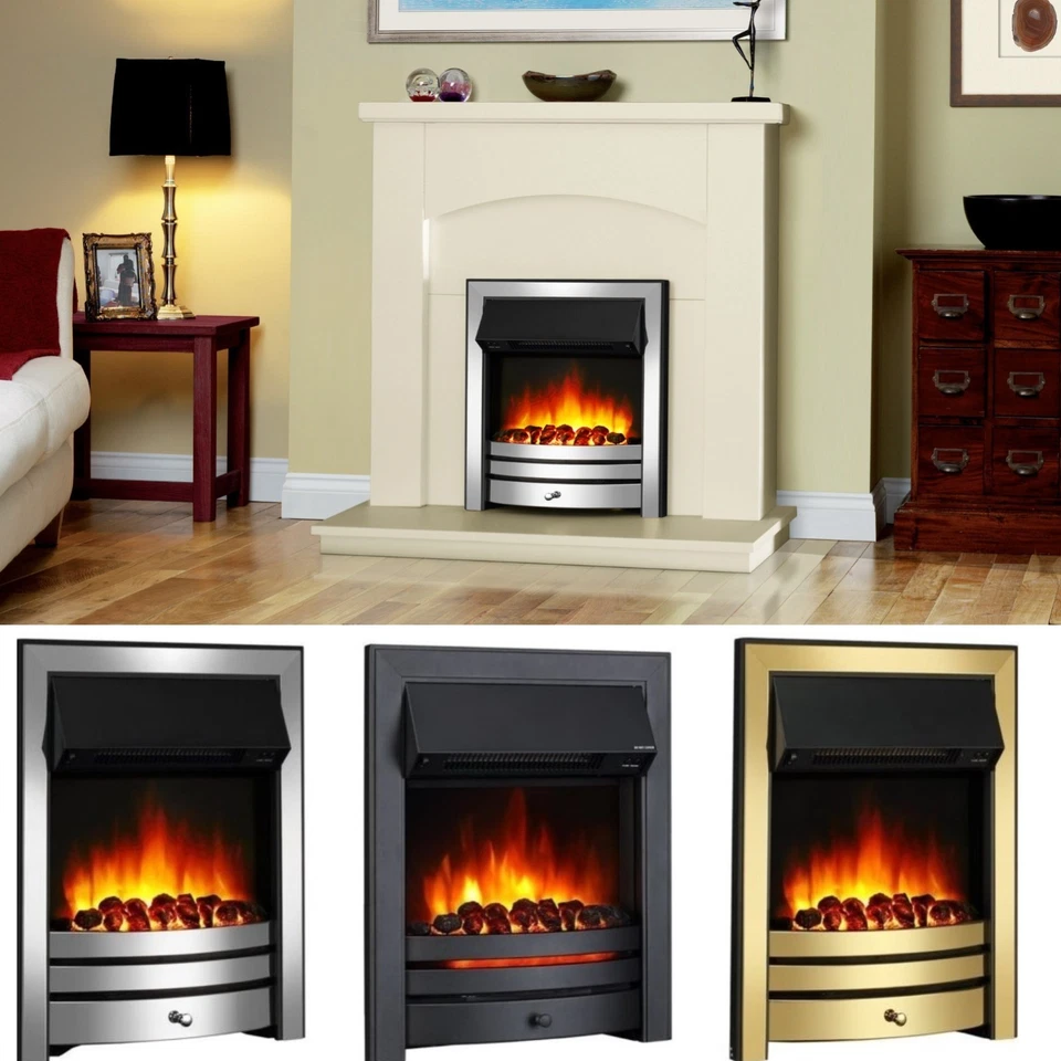 Inset Electric Fire with Coal Effect, Trim & Fret - Endeavour Fires Roxby - Image 1 of 1