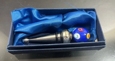 Винтажная пробка для винной бутылки из муранского стекла 4 дюйма - Изображение 1 из 4