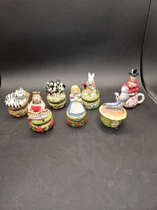 Alice in Wonderland Trinket Boxes Set of 7 - Picture 1 of 11