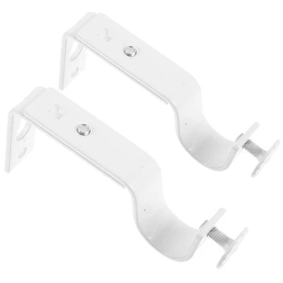 2pcs 18-22mm Adjustable Curtain Holder Curtain Drapery Rod Bracket (White) - Image 1 of 4