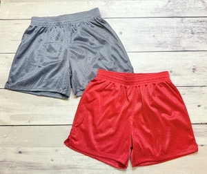 Soffe Mädchen Basketball Shorts Größe Medium (8-10) Paket mit 2 - rot & grau - Bild 1 von 11