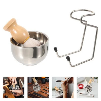  1 set di pennelli da barba per uso domestico, comodo pennello da barba con - Imagen 1 de 4