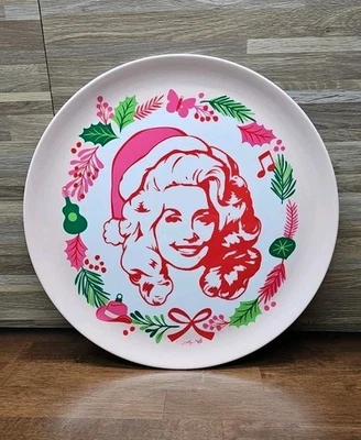 Dolly Parton Holiday Christmas 14” Melamine Platter Plate - Image 1 of 4