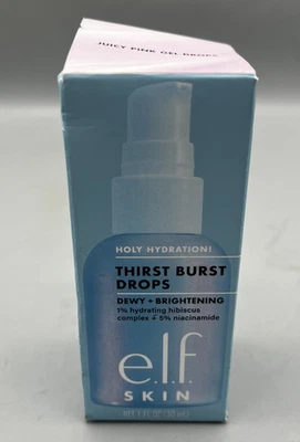 E.L.F. Святое увлажнение кожи! Thirst Burst капли, сыворотка-1 жидкая унция совершенно новый - Изображение 1 из 4