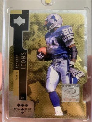 1998 Upper Deck Black Diamond - Premium Cut Barry Sanders #PC5 Triple Diamond - Image 1 of 2
