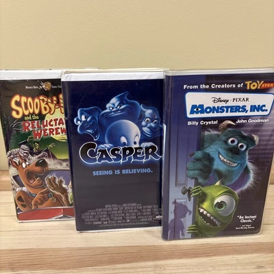 Scooby-Doo/Reluctant Werewolf, Casper, Monsters Inc. VHS Set - Image 1 of 4