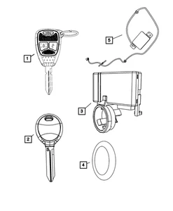 Genuine Mopar Blank With Transmitter Key 68039414AE - Picture 1 of 3