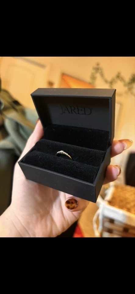 Anillo Promesa Diamante Jared 1/8 Ct Tw Redondo Plata de Ley Foto 1 de 4