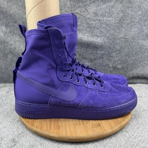 Nike SF Air Force 1 High Shoes Mens Size 16 Purple 864024-500 Suede Canvas Boots - Picture 1 of 8