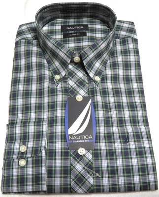 NAUTICA Mens Button Down Dress Shirt size 15.5 34/35 Classic Fit Scotland checks - Image 1 of 3