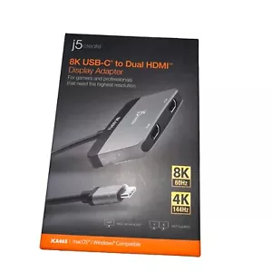 j5create 8K USB-C® Dual HDMI Display-Adapter USB Typ-C - Picture 1 of 2