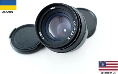 Vintage Portrait Black Jupiter 8 2/50mm M39 FED Zorki Leica RF Lens L39 - Image 1 of 4