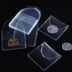 20pcs Semi-circle Coin Storage Bag PVC Clear Plastic Sleeves  Medal