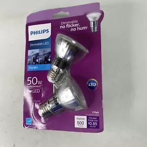 Philips Dimmable LED Light Bulbs 50 Watts 2 Pack BRAND NEW in package - Picture 1 of 5