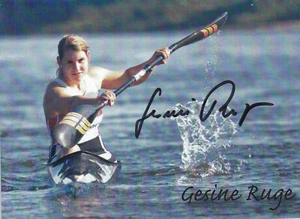 Gesine RUGE - Alemania, canoa de oro Mundial 2007, ¡autógrafo original! - Imagen 1 de 1
