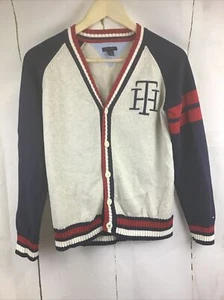 Tommy Hilfiger Boy’s Cotton Embroidered Button Down Cardigan Sweater Sz.M(12/14) - Picture 1 of 17