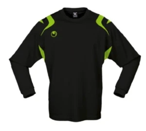 UHLSPORT CLUB PROFESSIONAL SOCCER GOALKEEPER JERSEY SHIRT Black/FlashGreen XL - Picture 1 of 14