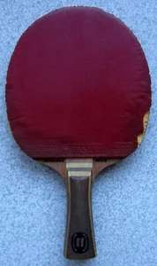 1978 HANS ALSER FLARED STIGA 5-PLY TABLE TENNIS RACKET DEFENSIVE WOOD 'D33' - Picture 1 of 6