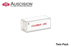 Auscision (CON-170) Columbus Line V1 20' Container - HO Scale Twin Pack - Bild 1 von 1