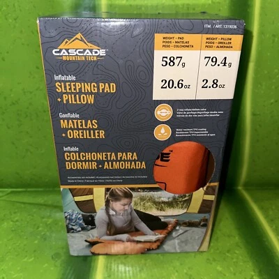 Cascade Mountain Tech Inflatable Sleeping Pad & Pillow New in Box - Image 1 of 4