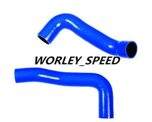 Blue Silicone Radiator Hose For Aftermarket Ford Cortina 6cyl TC TD TE TF - Picture 1 of 8