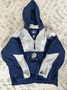 Georgetown Bulldogs Blue And White Starter Jacket - Picture 1 of 6