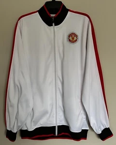 Chaqueta de Pista Manchester United Adulto Para Hombre Talla XL (GRANDE DE EE. UU.) Blanca con Cremallera Completa - Imagen 1 de 5